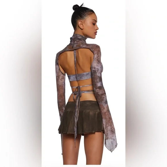 Darker Waves of Dolls Kill Fader Top & Shurg Set - Sold Out - Picture 4 of 5